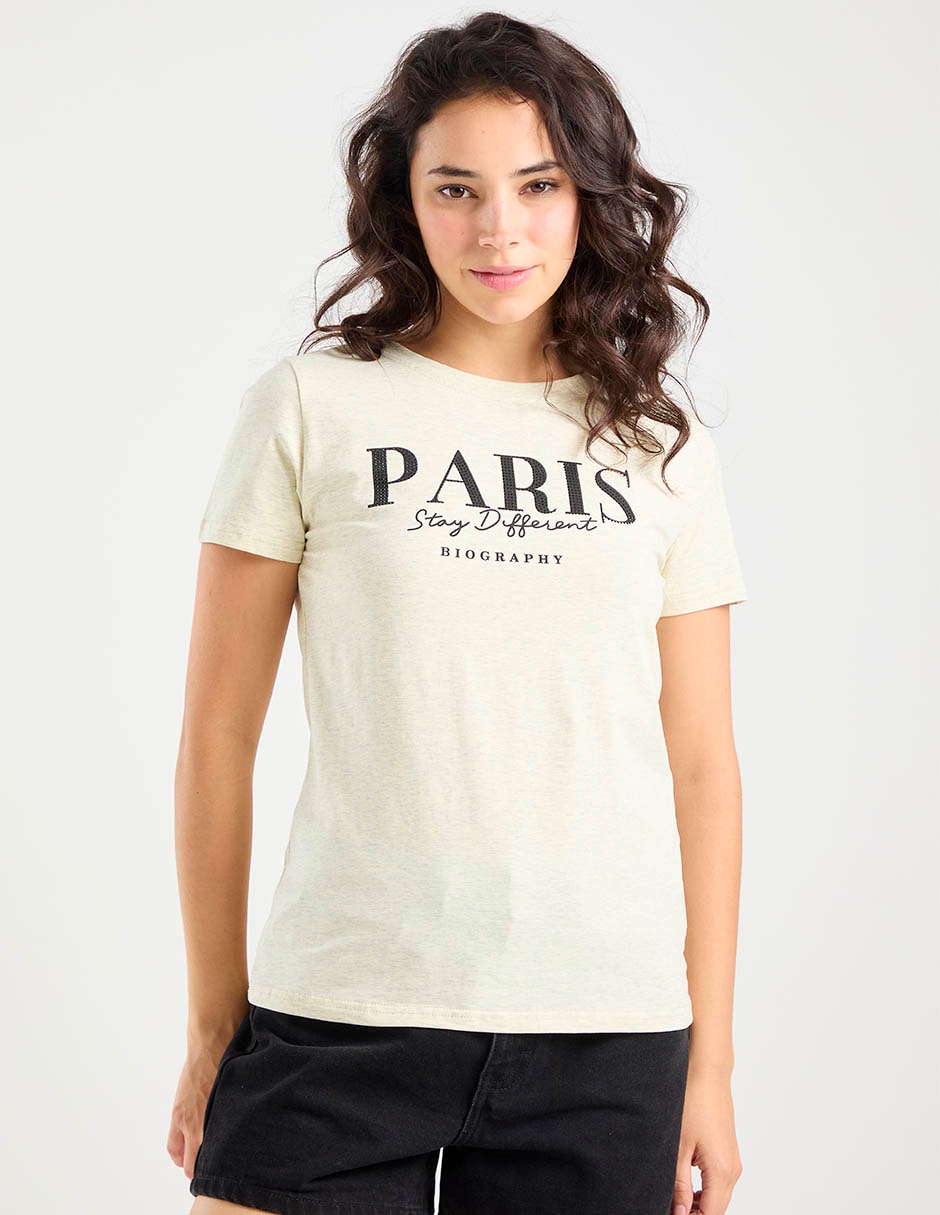 "manga" corta playera "cuello" redondo "para mujer" 3