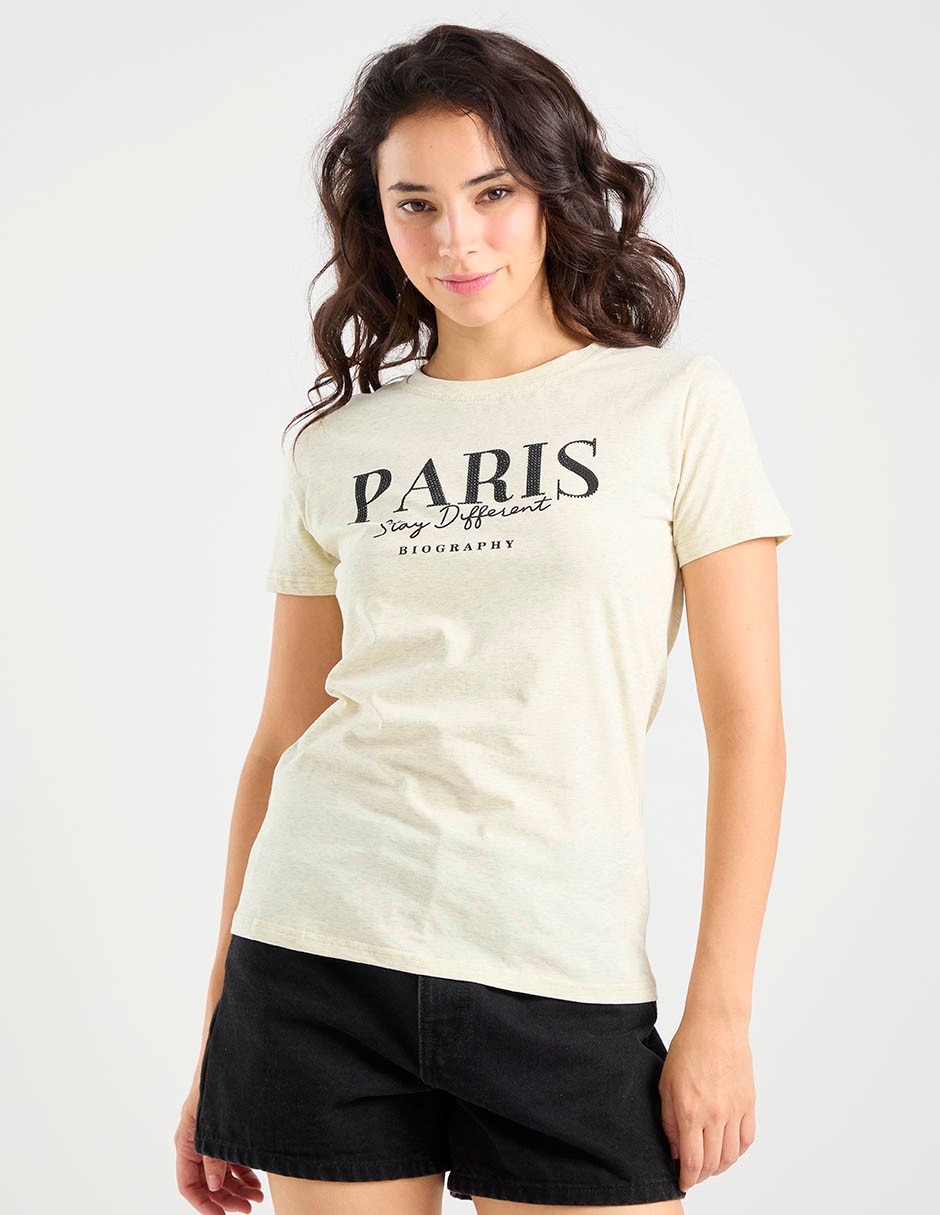 'manga' corta playera 'cuello' redondo 'para mujer'