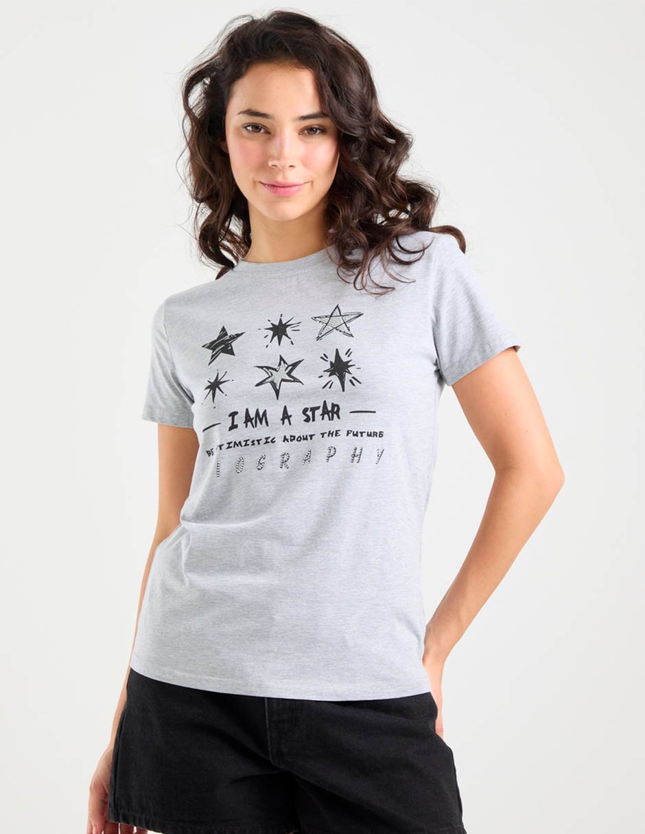"manga" corta playera "cuello" redondo "para mujer" 3