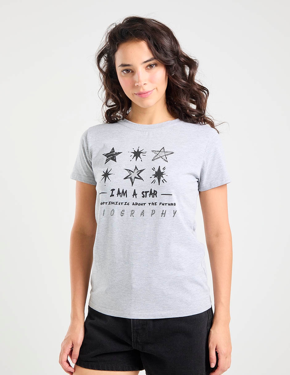 'manga' corta playera 'cuello' redondo 'para mujer'