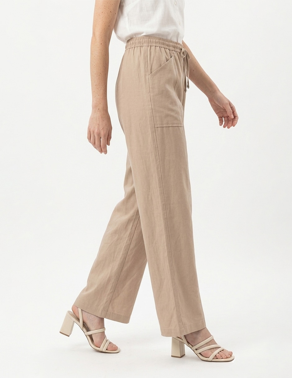 Pantalón regular regular para mujer 2