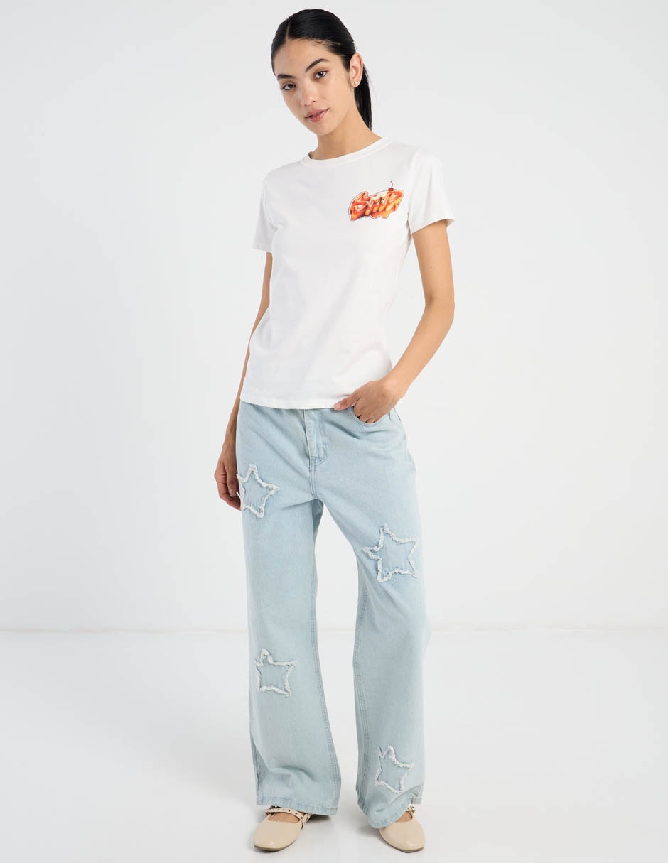 Playera manga corta cuello redondo para mujer 2