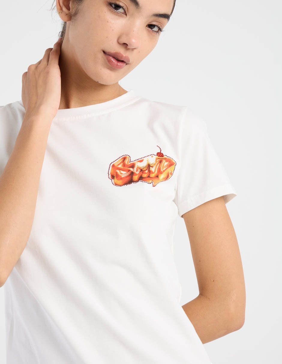 Playera manga corta cuello redondo para mujer 3