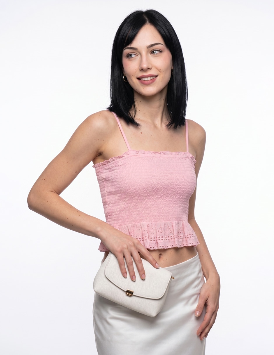Top cuello sin cuello escote regular tirante delgado 4