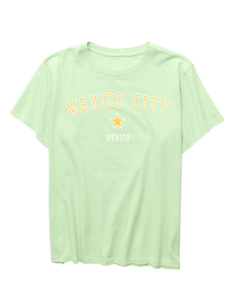 Playera manga corta Tees cuello redondo para mujer 3