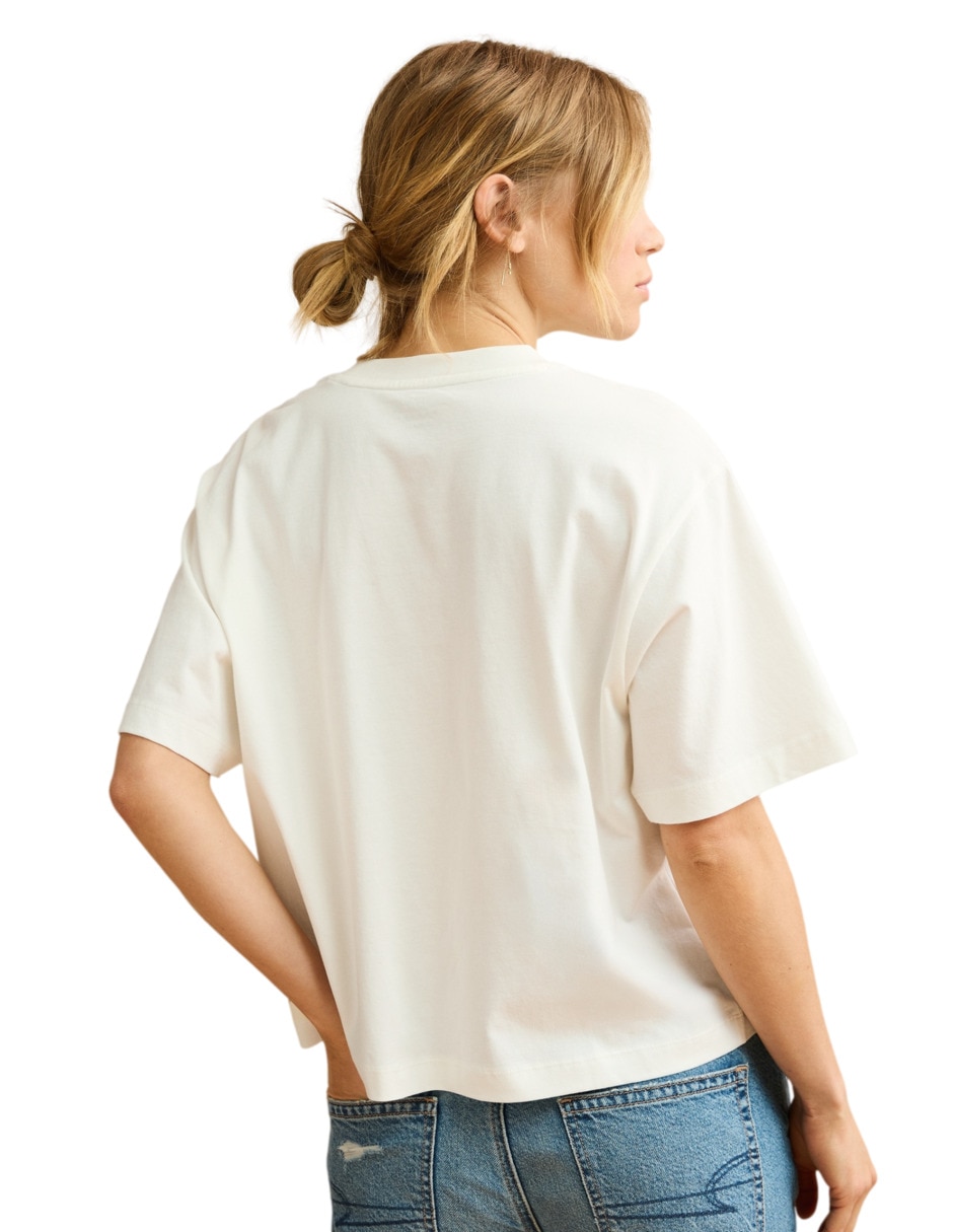 Playera manga corta American Eagle cuello redondo para mujer