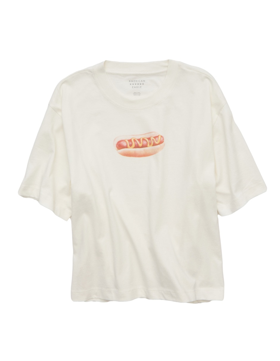 Playera manga corta American Eagle cuello redondo para mujer