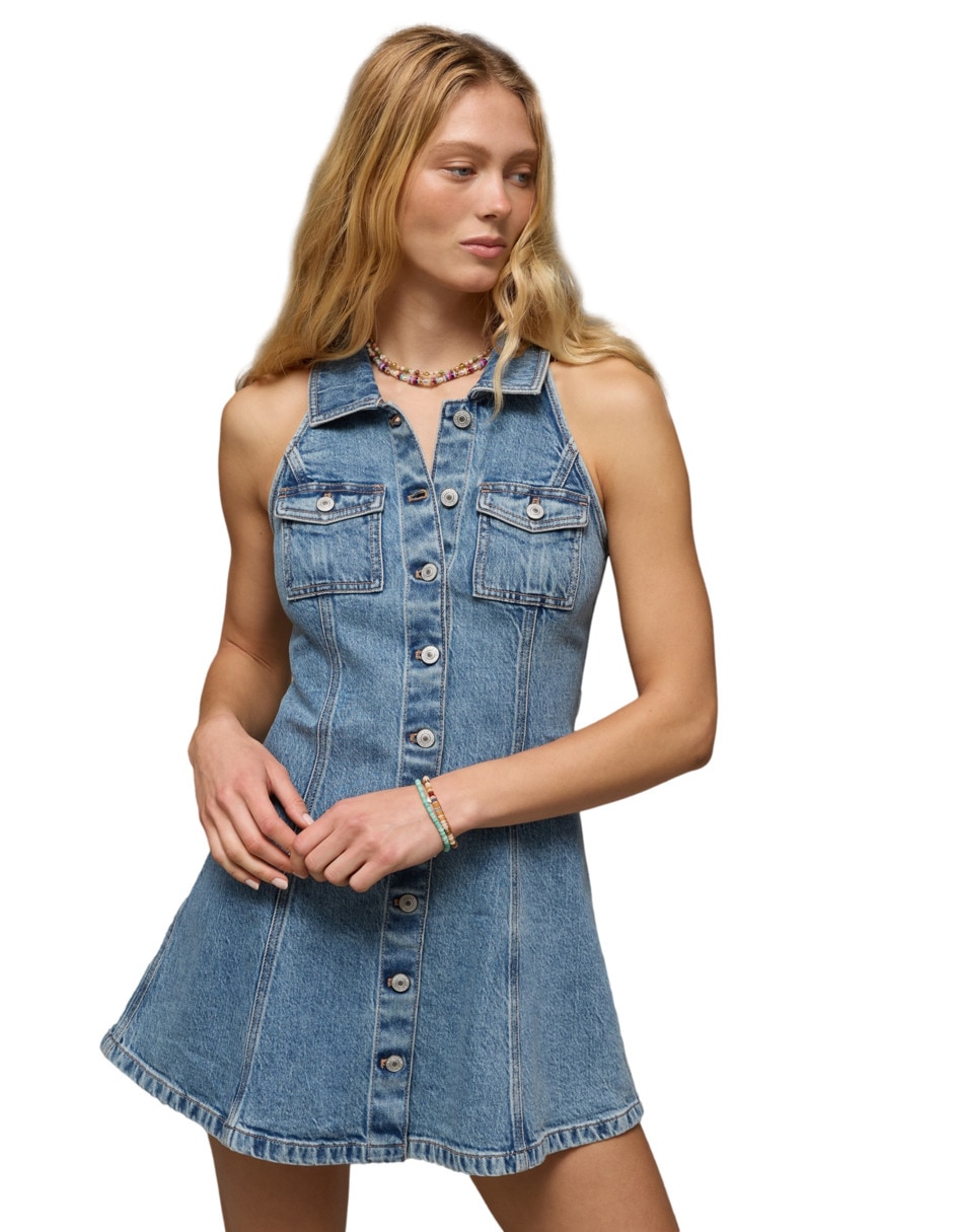Vestido a la rodilla casual para mujer