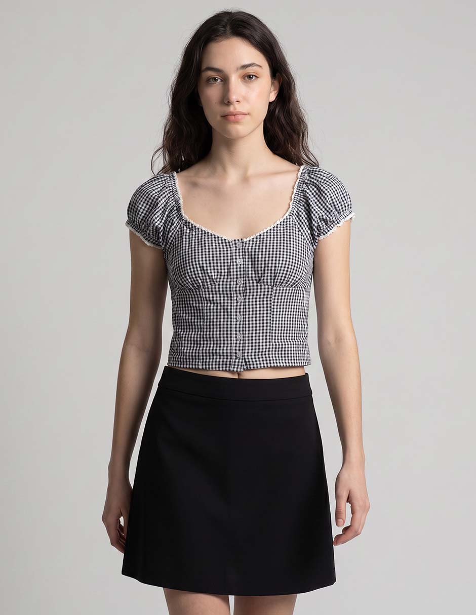 Blusa Blusa Manga Corta Para Mujer