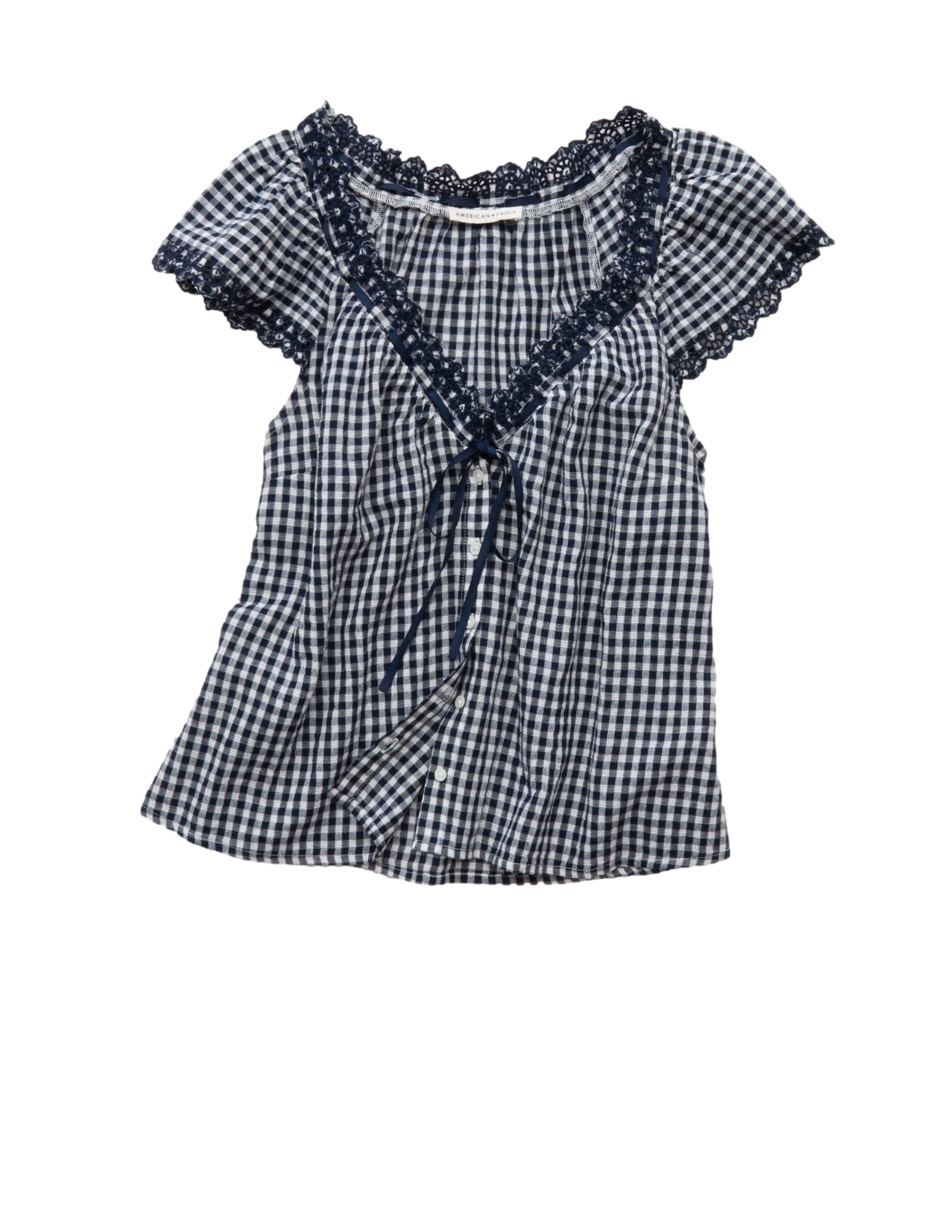 Blusa American Eagle manga corta para mujer