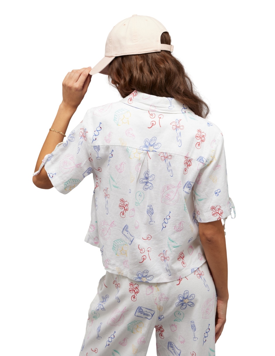 Blusa American Eagle manga corta para mujer