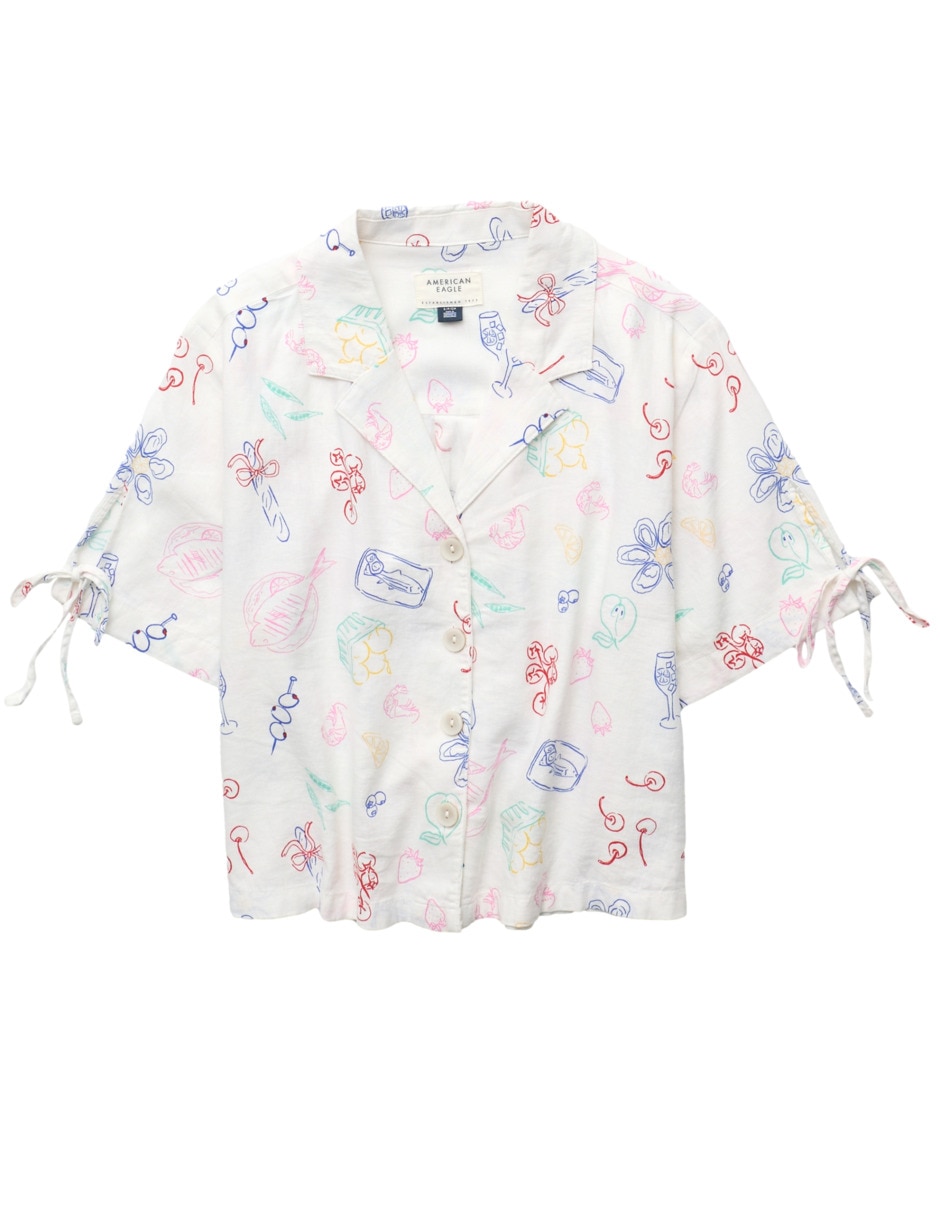 Blusa American Eagle manga corta para mujer