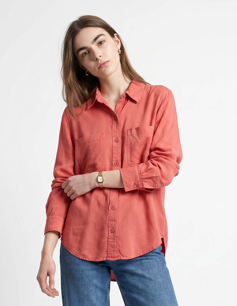 Blusa manga larga para mujer