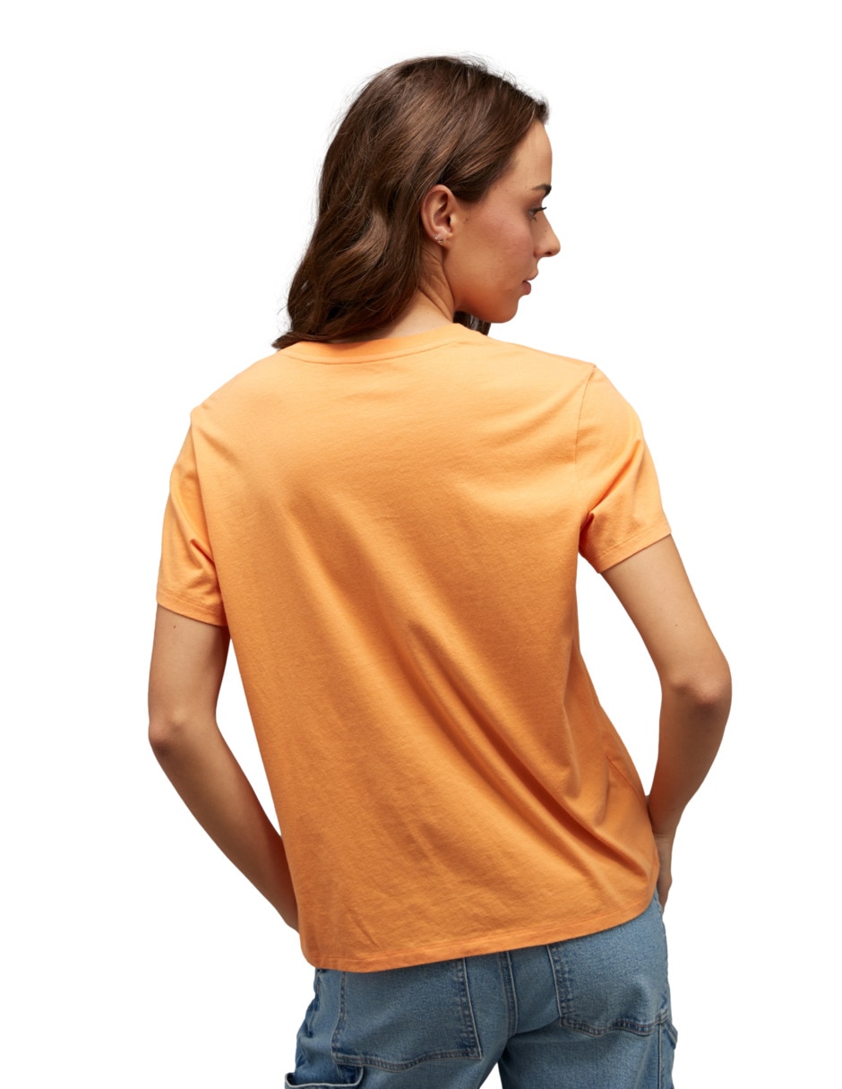 Playera manga corta cuello redondo para mujer 4