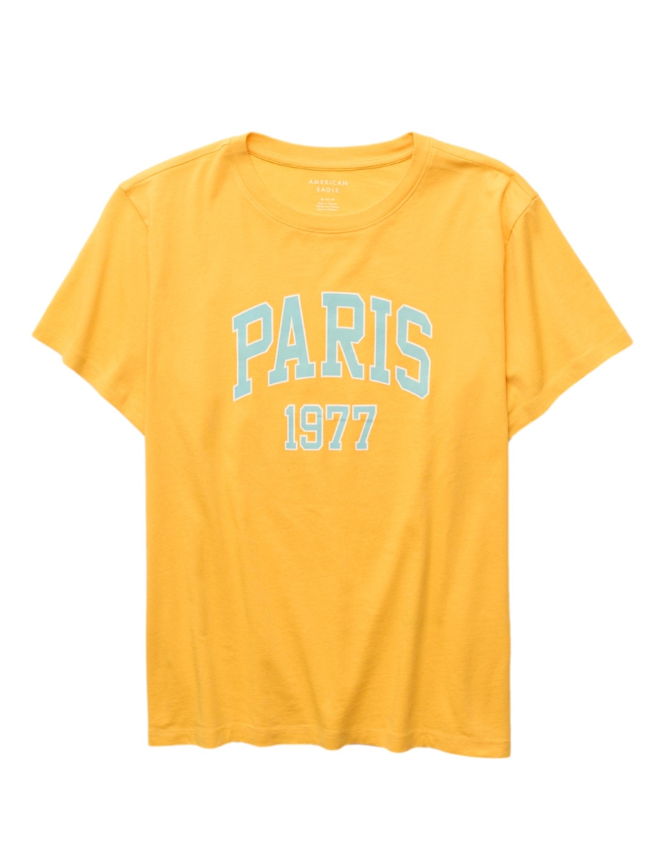 Playera manga corta Tees cuello redondo para mujer 4