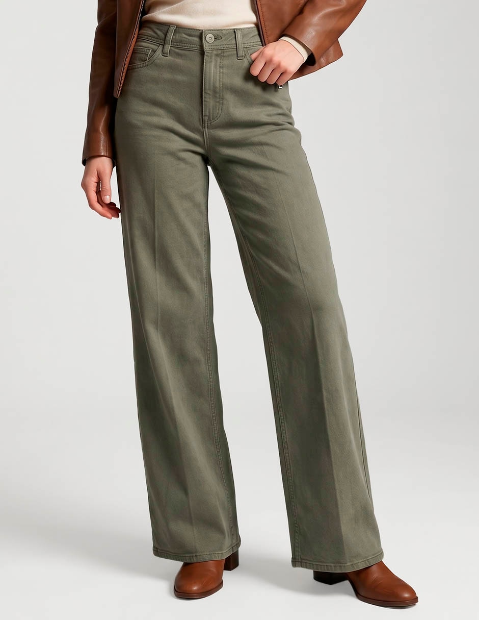 Pantalón relaxed wide leg para mujer