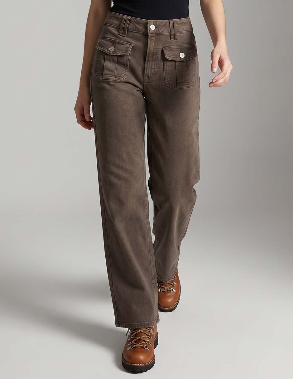 Pantalón Regular Slim Para Mujer