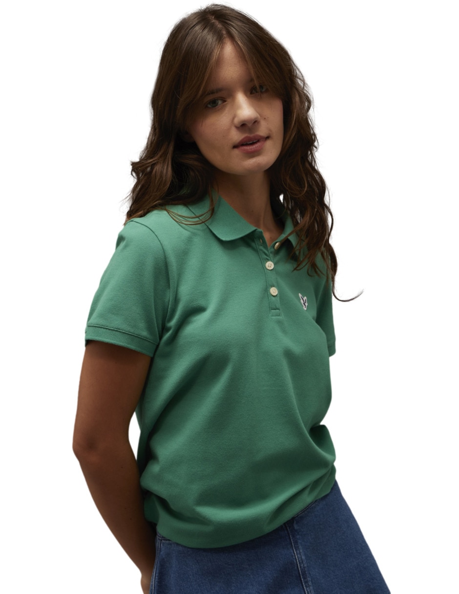 Playera tipo polo para mujer