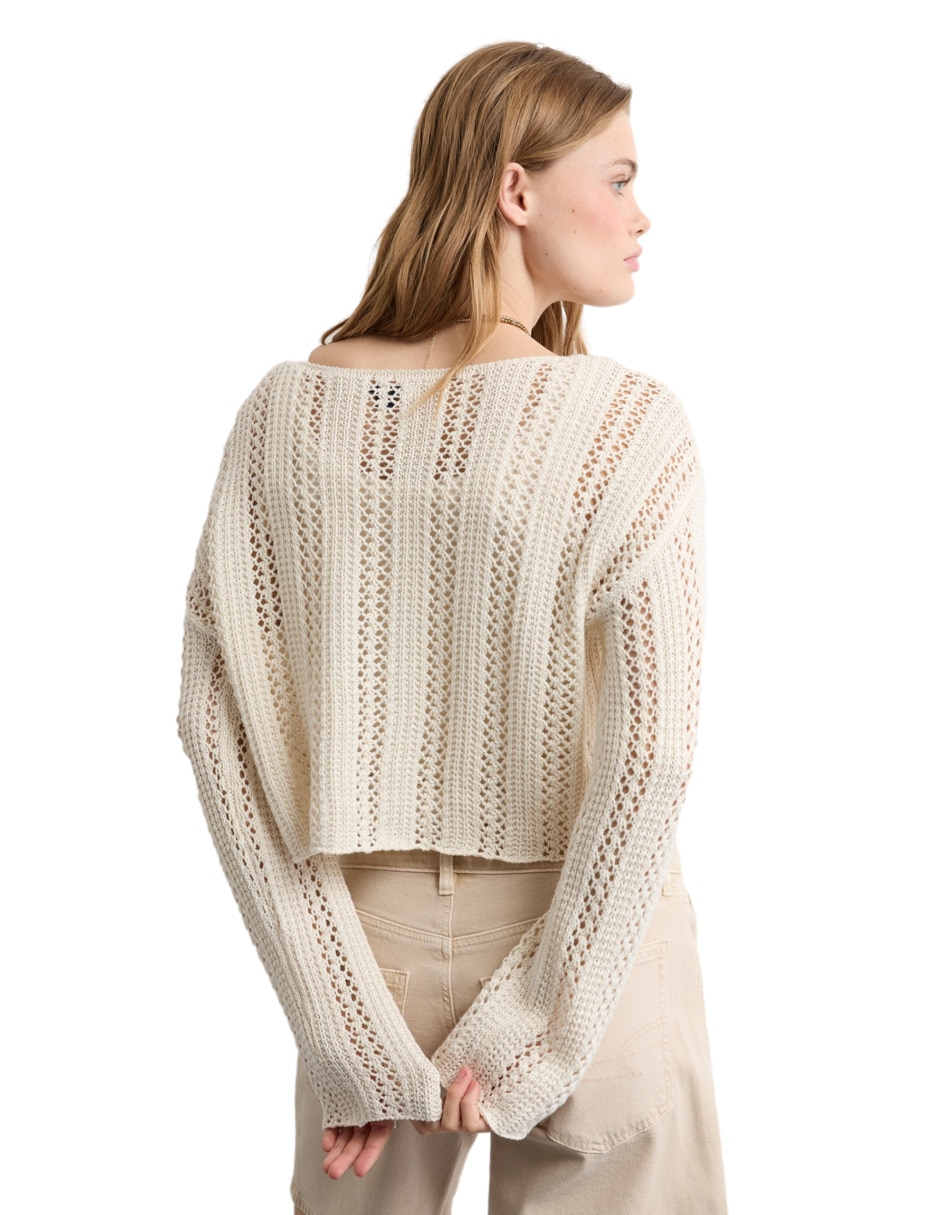 Blusa American Eagle manga larga para mujer
