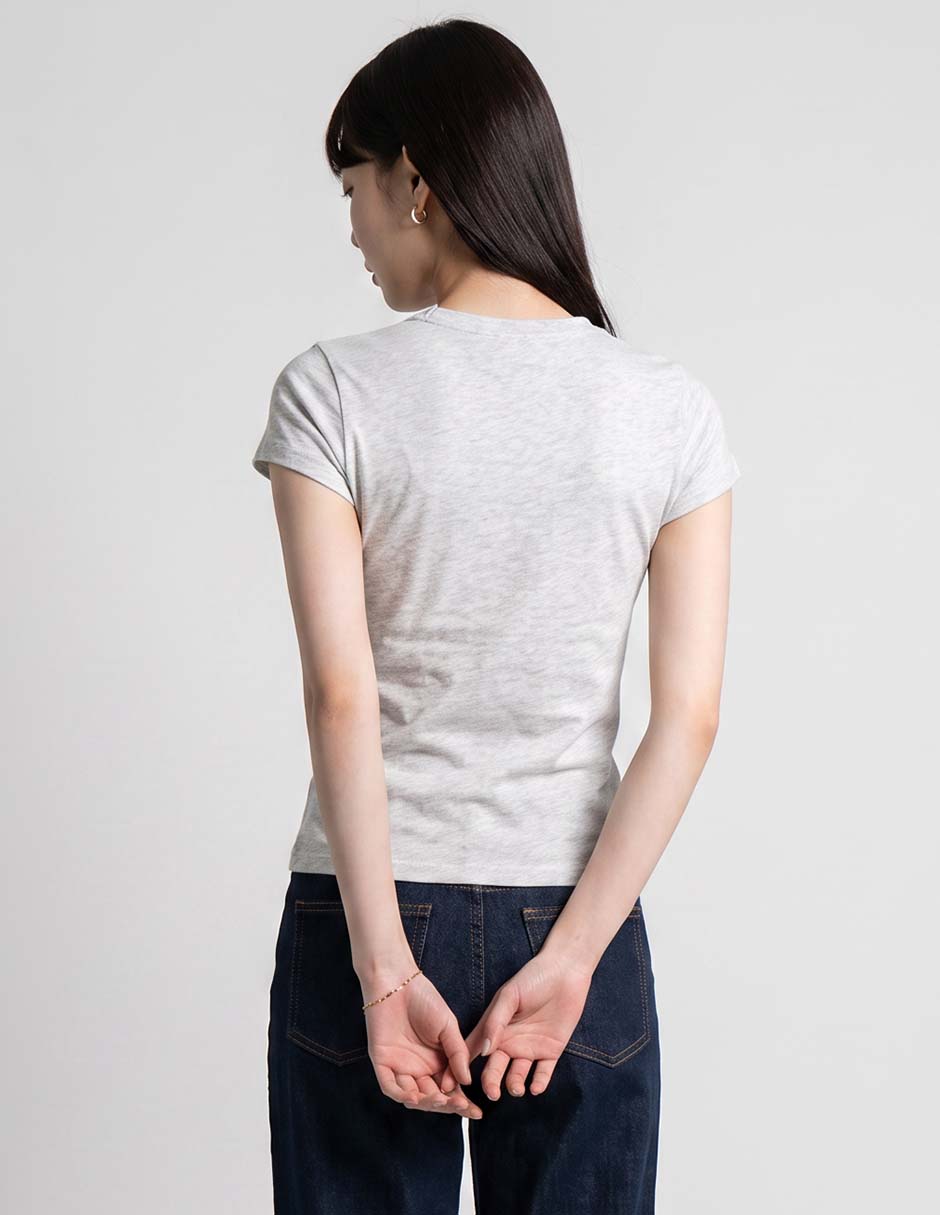 Playera manga corta tees cuello redondo para mujer 2