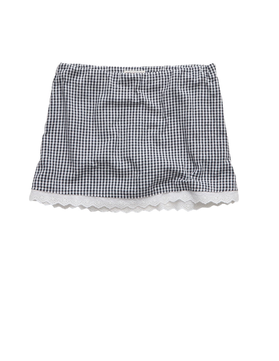 Falda mini American Eagle de algodón a la cintura