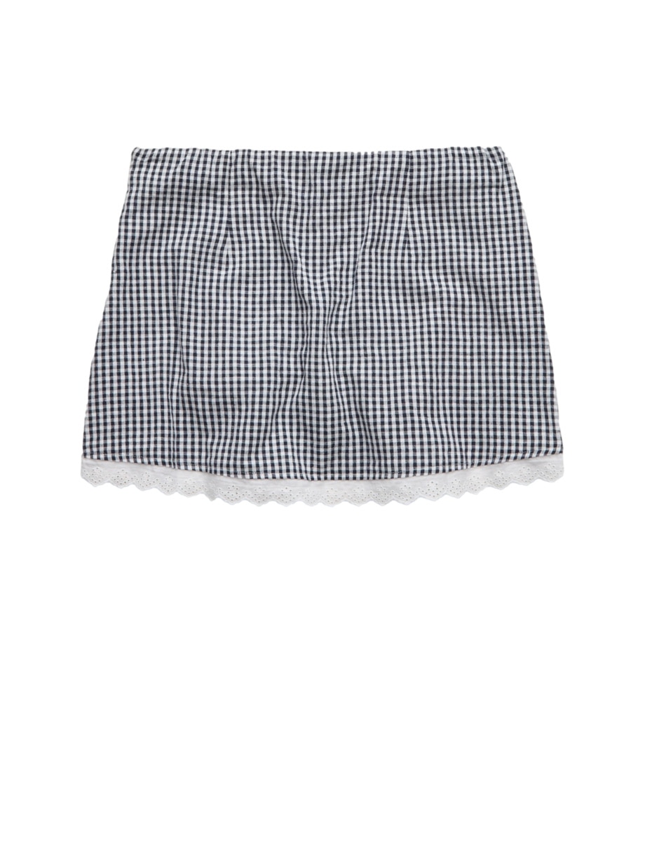 Falda mini American Eagle de algodón a la cintura