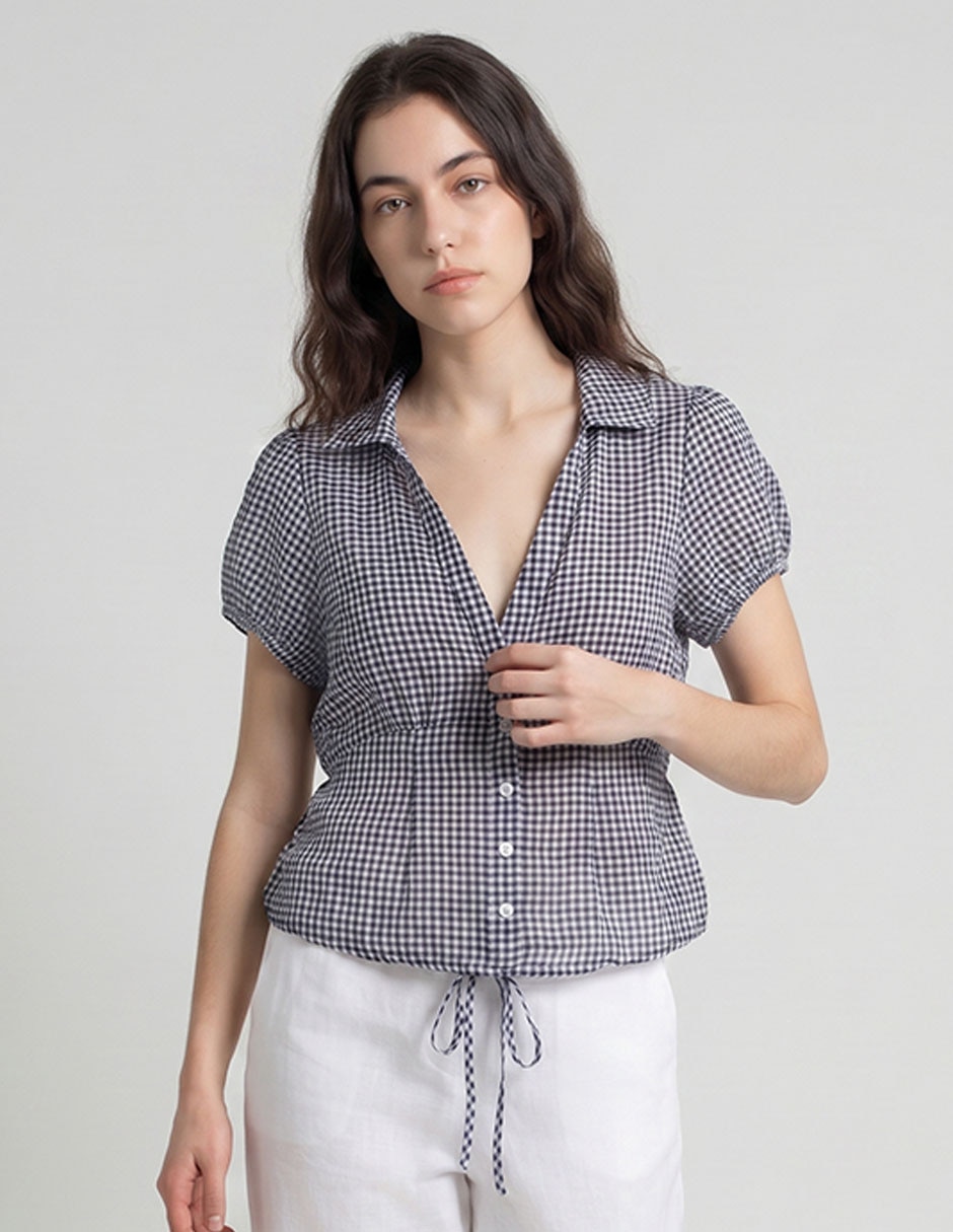 Blusa manga corta para mujer