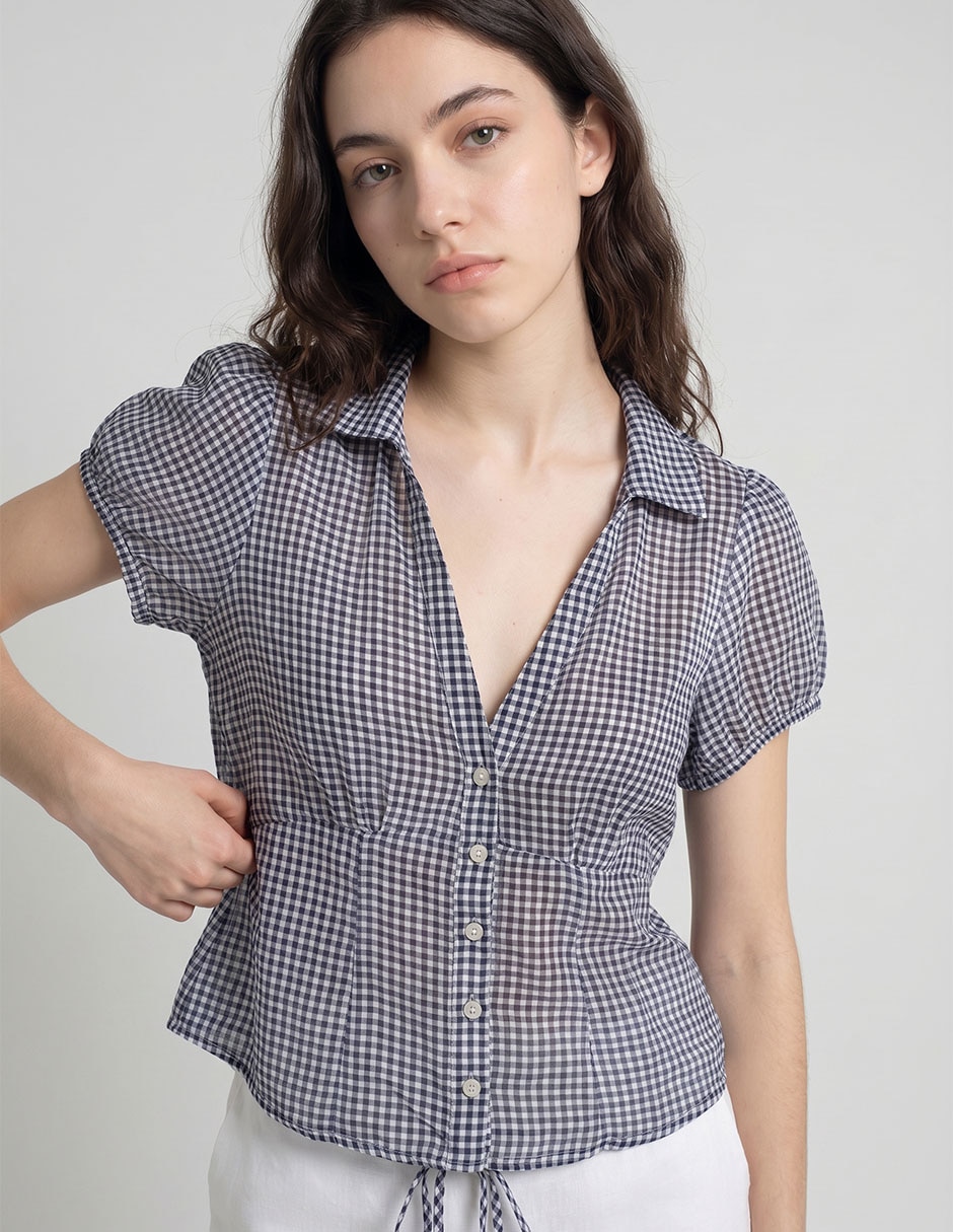 Blusa american eagle manga corta para mujer