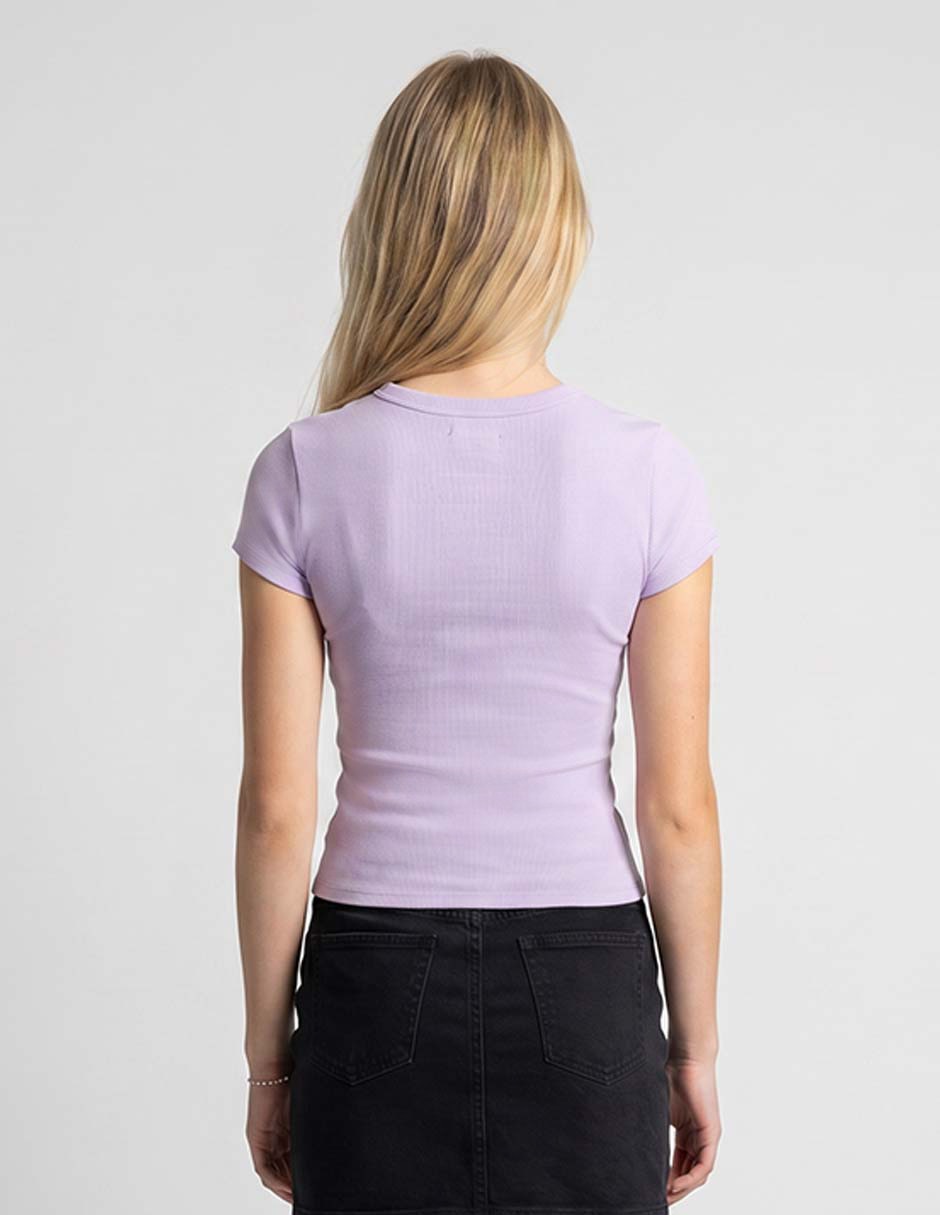 Playera manga corta cuello redondo para mujer 2