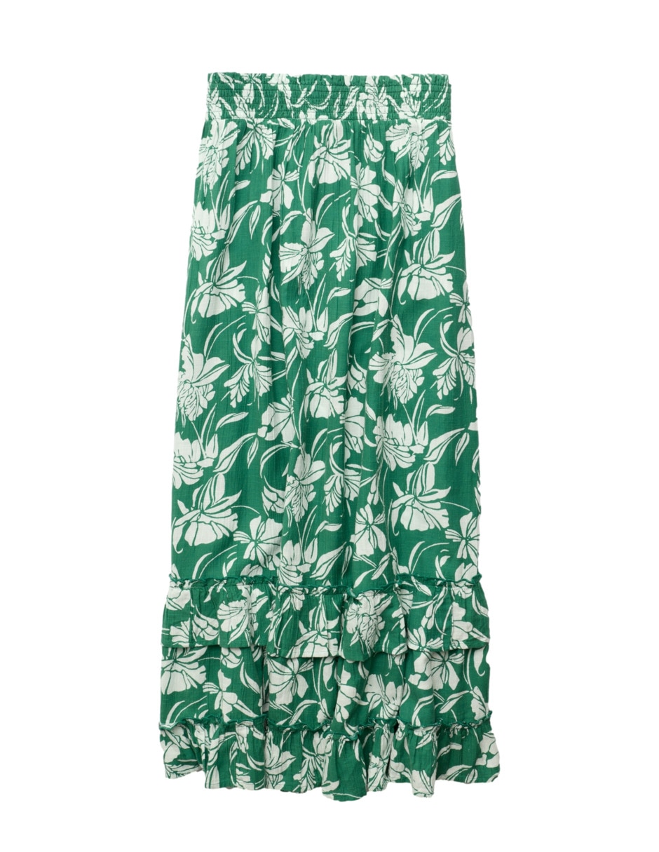 Falda maxi American Eagle de algodón a la cintura