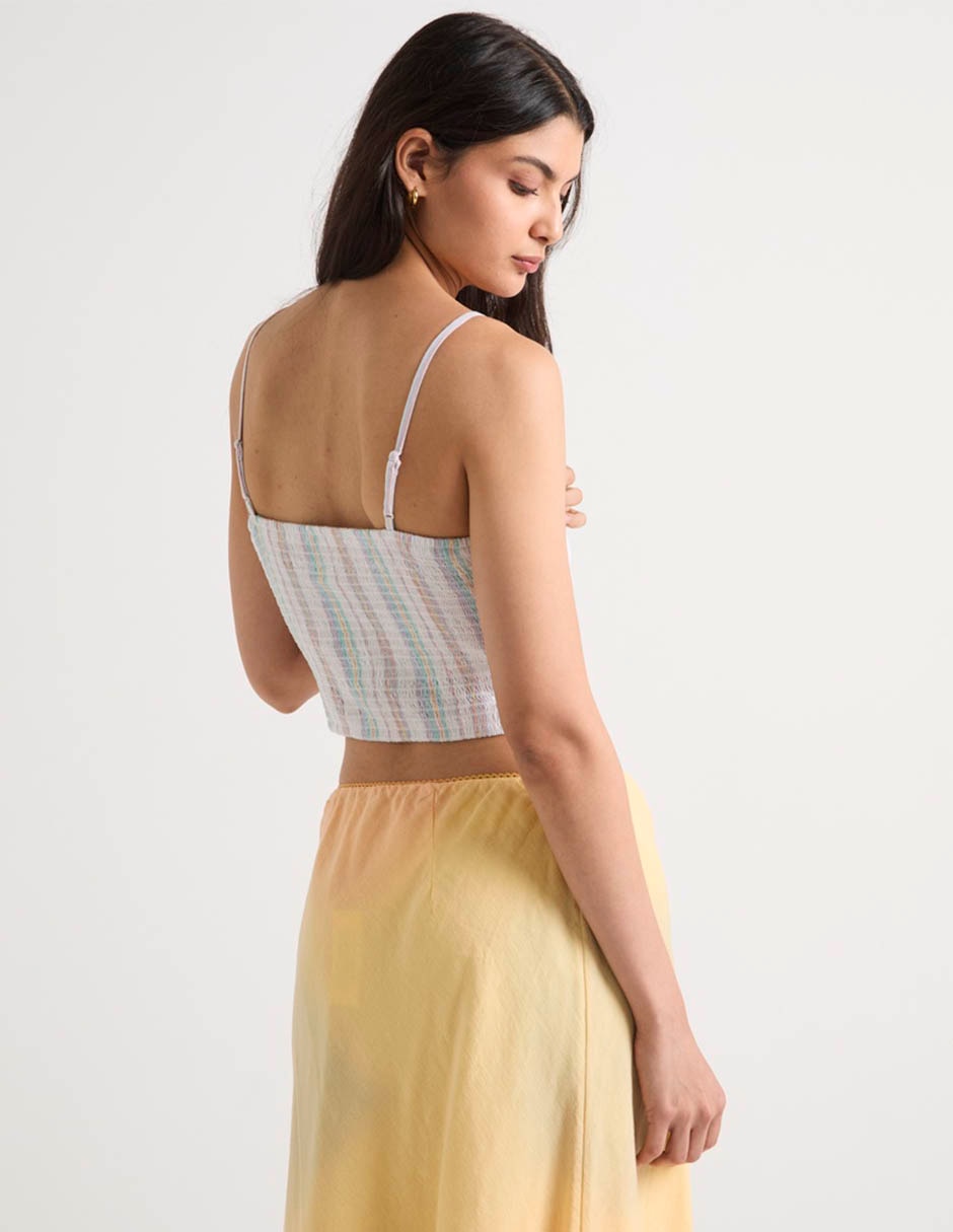 Top american eagle escote redondo tirante delgado