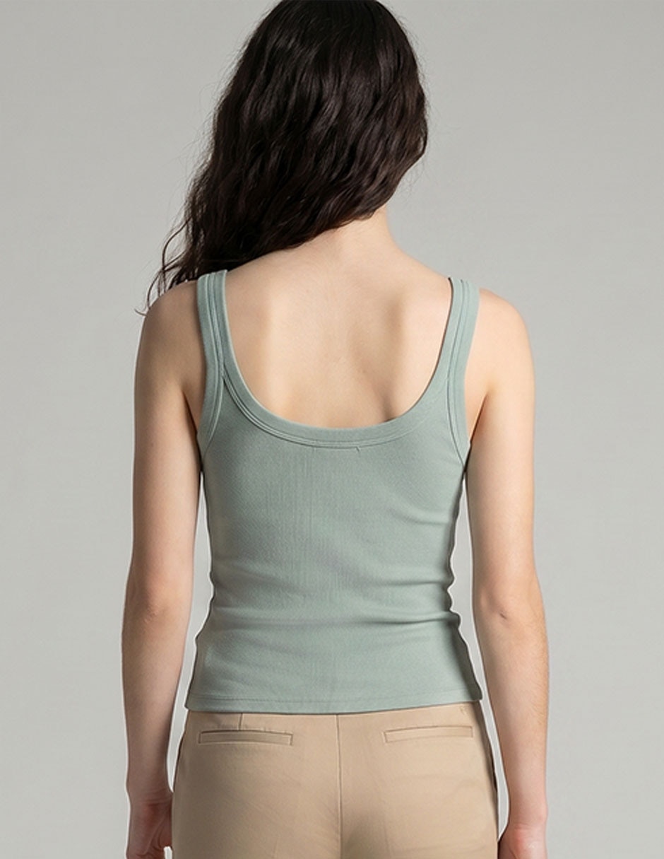 Top american eagle cuello redondo tirante ancho