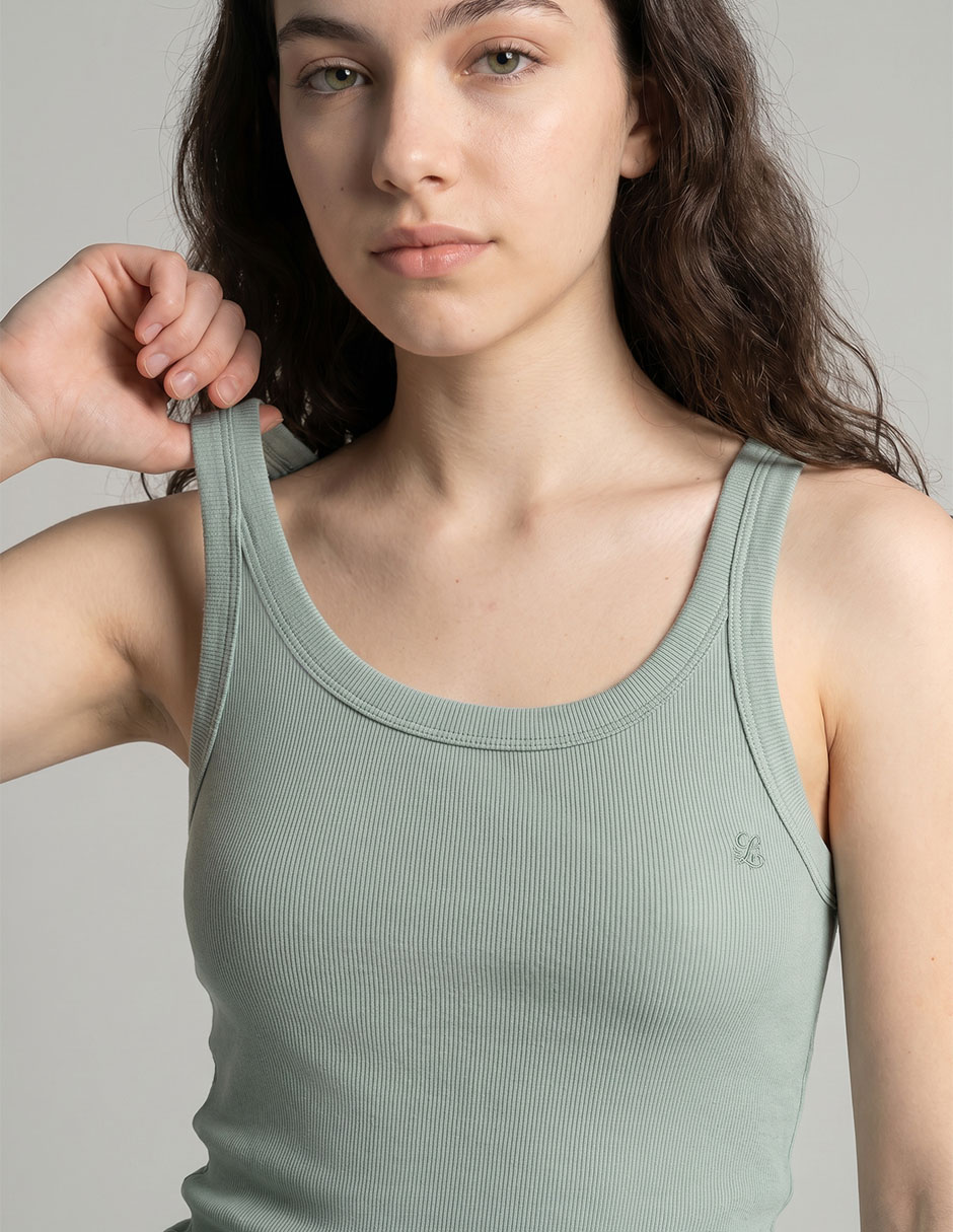 Top american eagle cuello redondo tirante ancho
