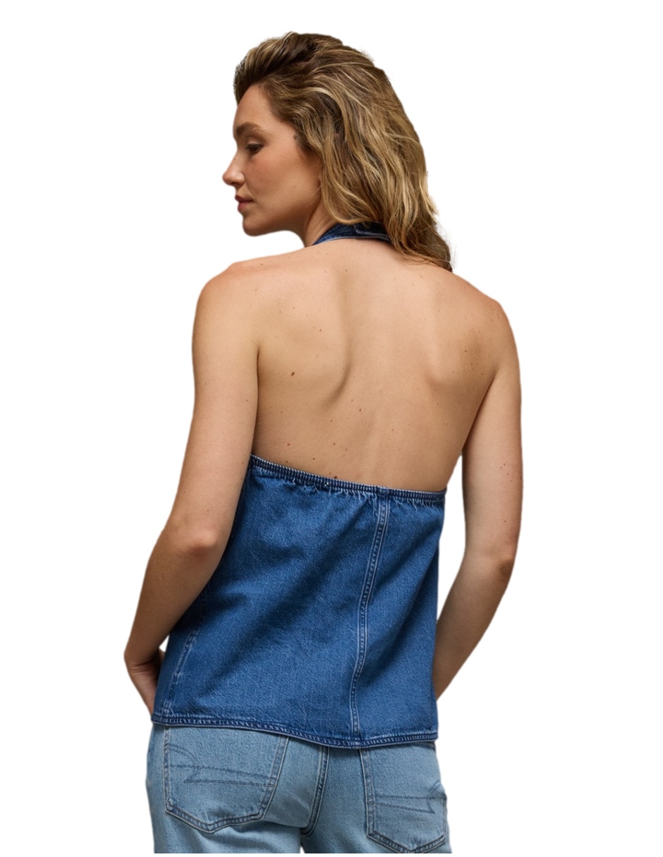 Top american eagle escote redondo tirante clásico
