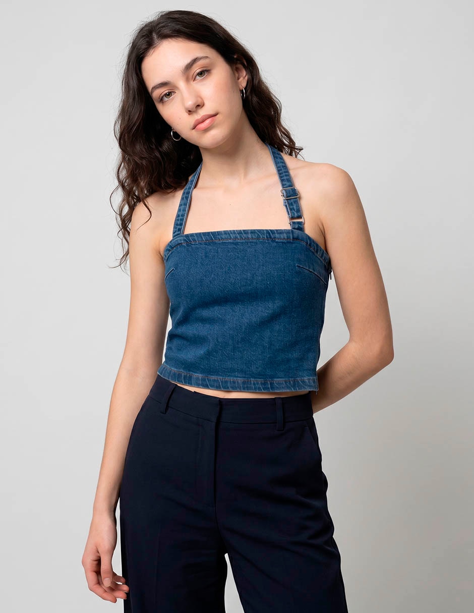 Top escote cuadrado tirante ajustable