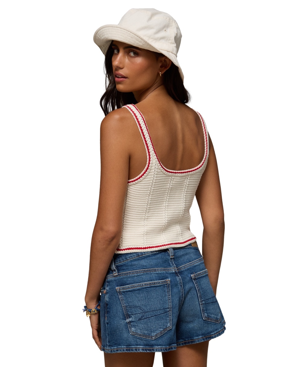 Top american eagle escote redondo tirante clásico