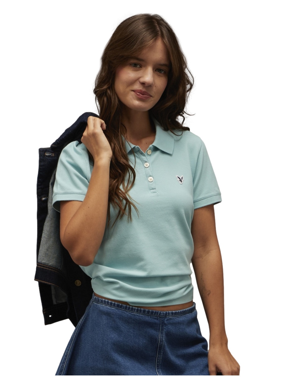 Playera tipo polo para mujer