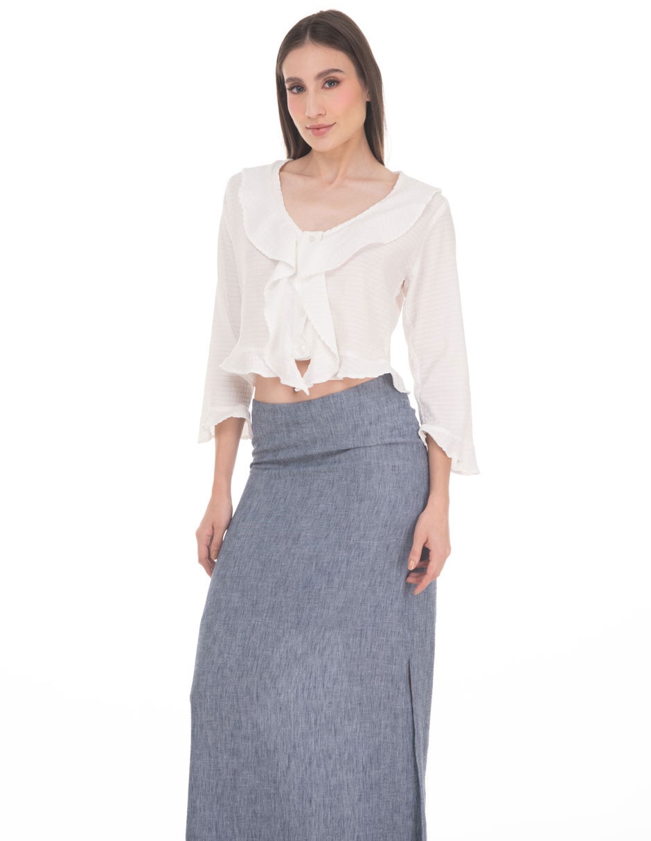 Blusa sarah bustani manga 3/4 para mujer Blusa sarah bustani manga 3/4 para mujer