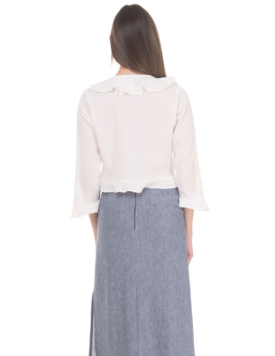 Blusa sarah bustani manga 3/4 para mujer