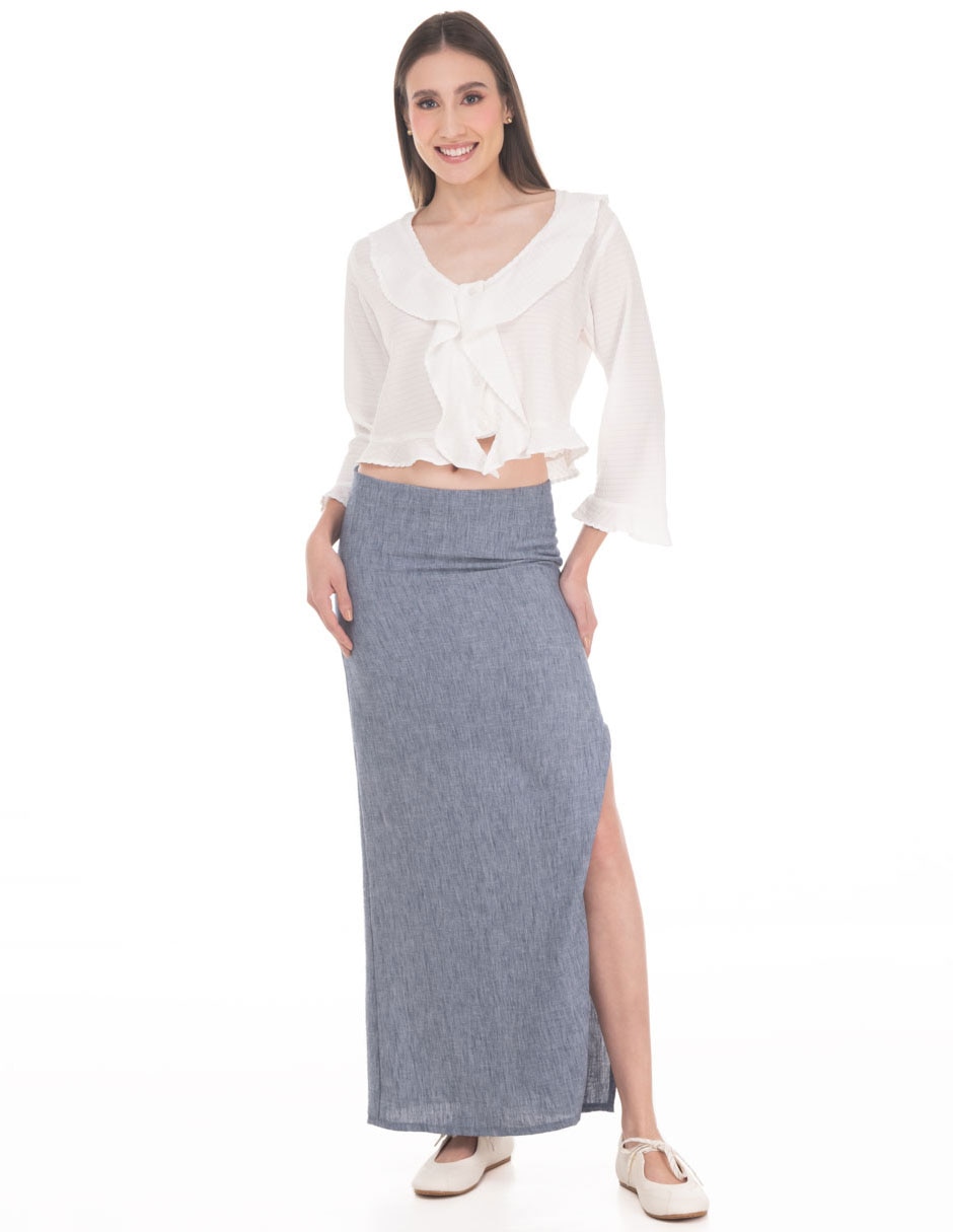 Blusa sarah bustani manga 3/4 para mujer