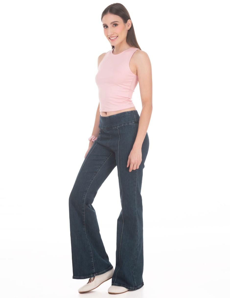Top cuello redondo escote con cuello tirante sin tirantes 4