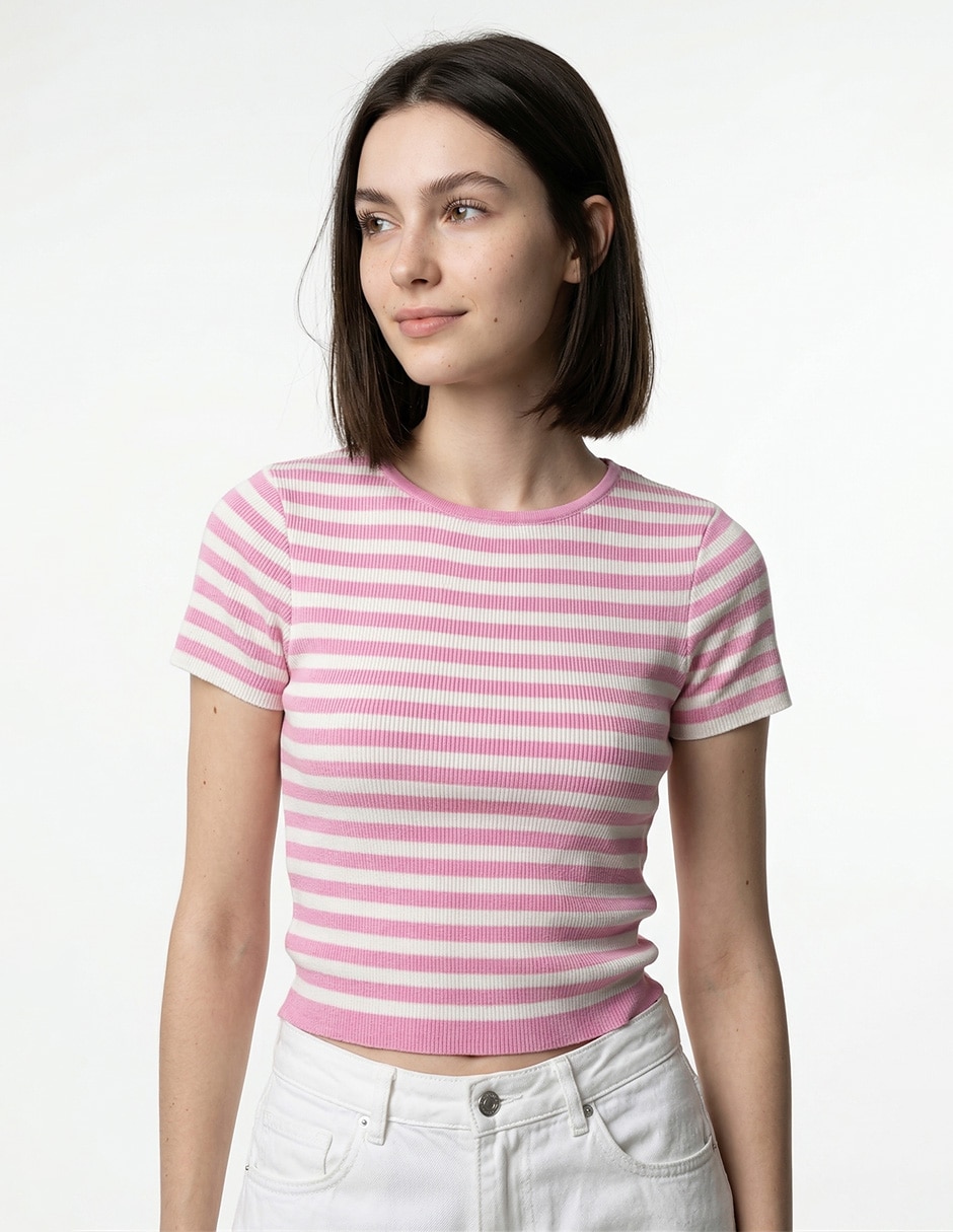 Blusa manga corta para mujer