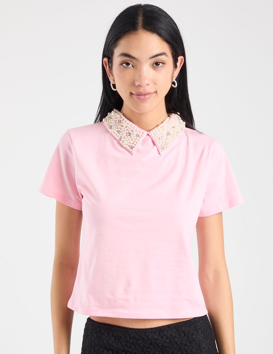Blusa manga corta para mujer