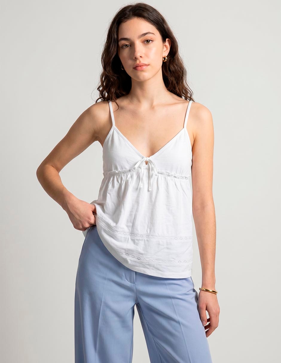 Playera sin manga para mujer