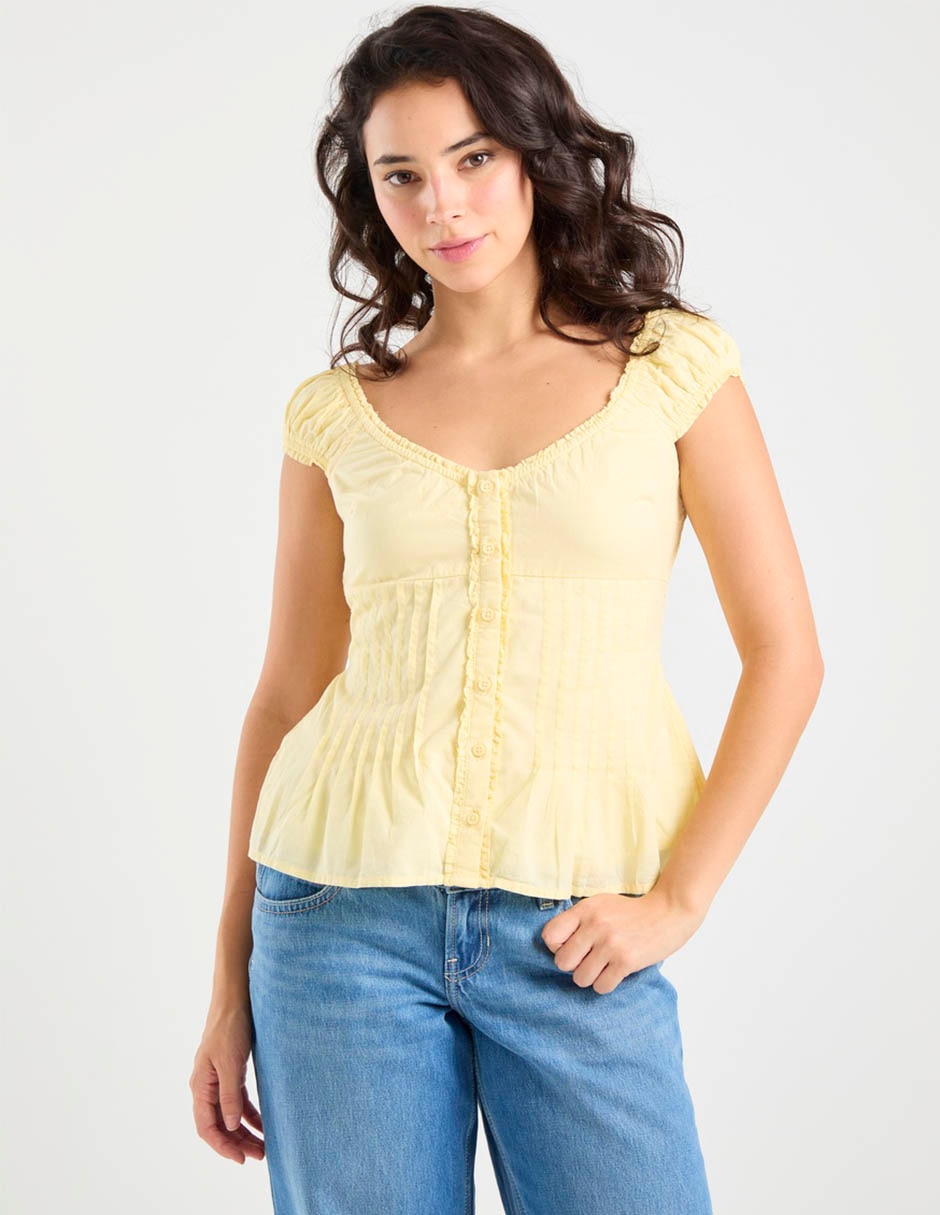 Blusa "manga" corta "para mujer"