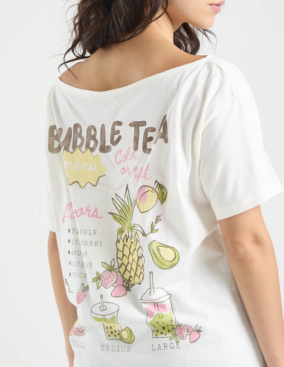 Playera manga corta Hollister cuello ojal para mujer