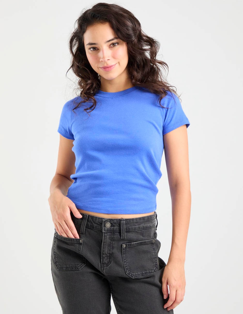 Playera manga corta cuello redondo mujer 5
