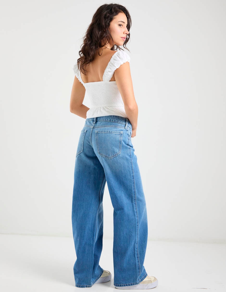 Jeans wide leg Hollister para mujer