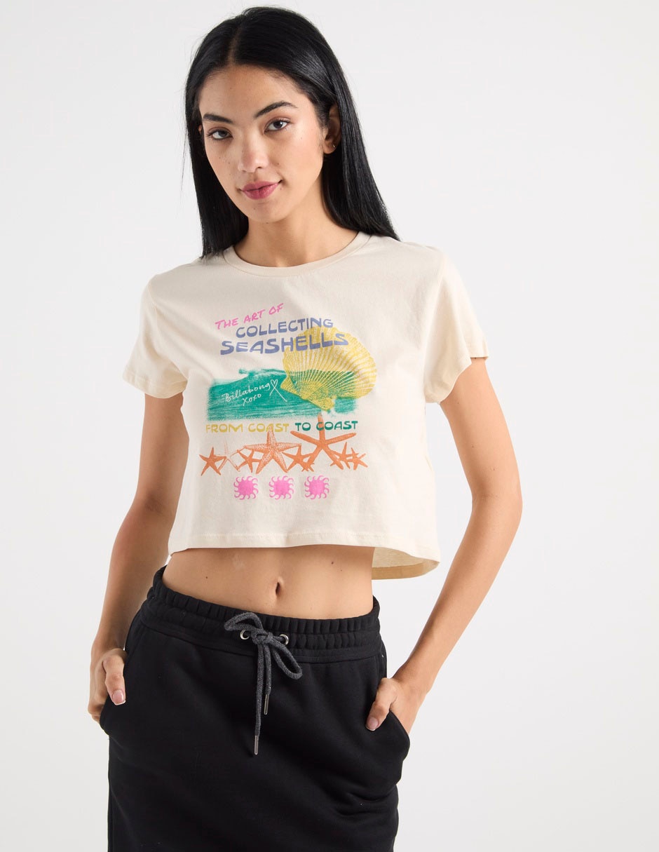Playera Manga Corta Coastal Adventures Cuello Redondo Para Mujer