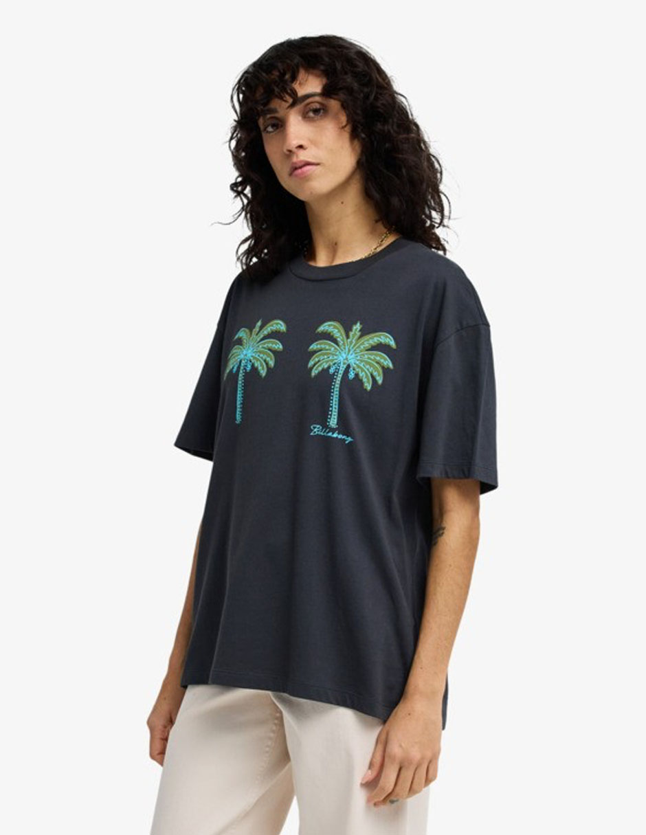 Playera manga corta vacation club cuello redondo para mujer 5